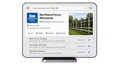 Northland Fence first in local Google search