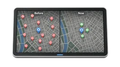 Local Google ranking coverage before and after
