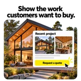 Architecture project photos and a request a quote button