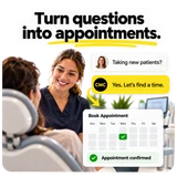 Dental enquiry conversation connected to an appointment