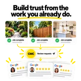 Completed projects connected to customer review requests