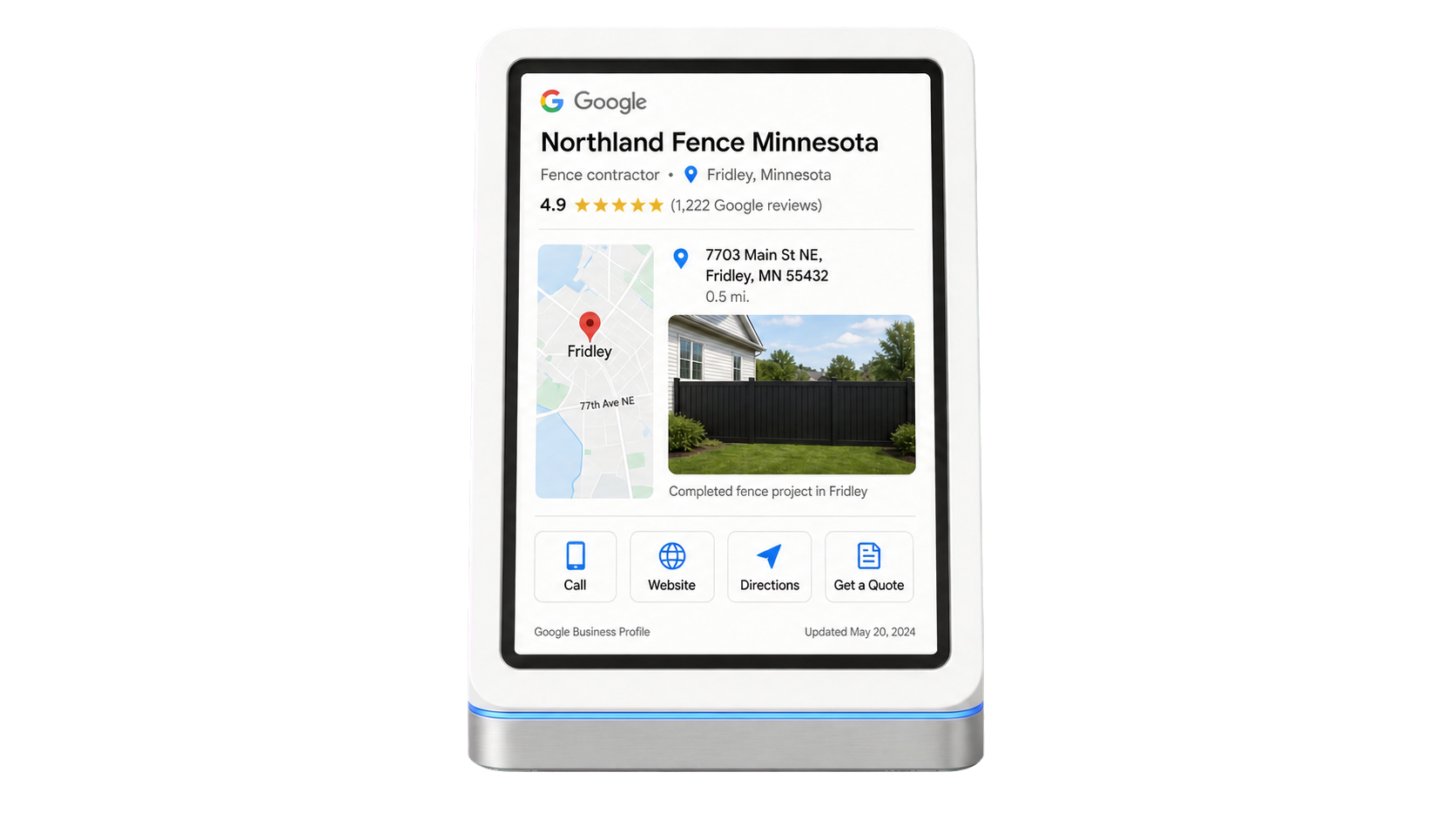 Northland Fence Google Business Profile